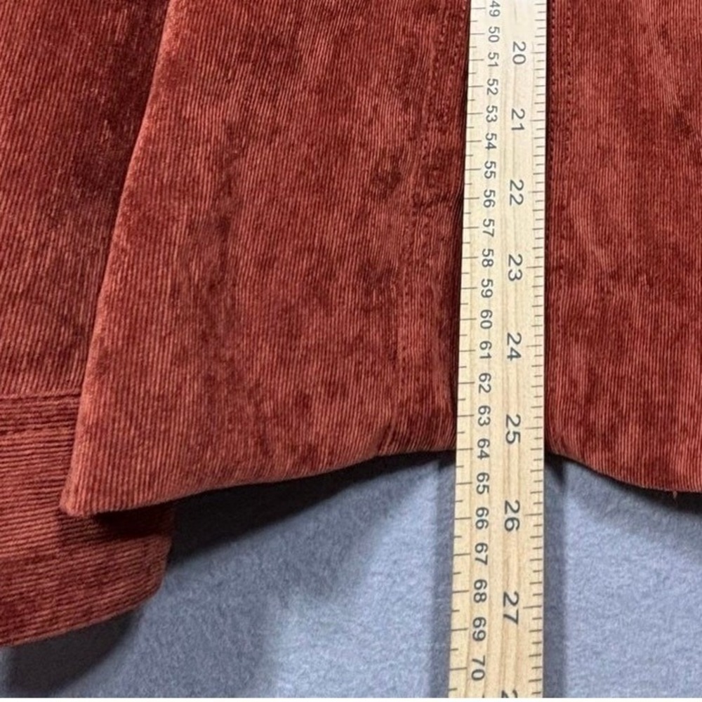 Croft & Barrow Corduroy Jacket Womens M Rust Button Front Utility Pockets - Picture 5 of 9
